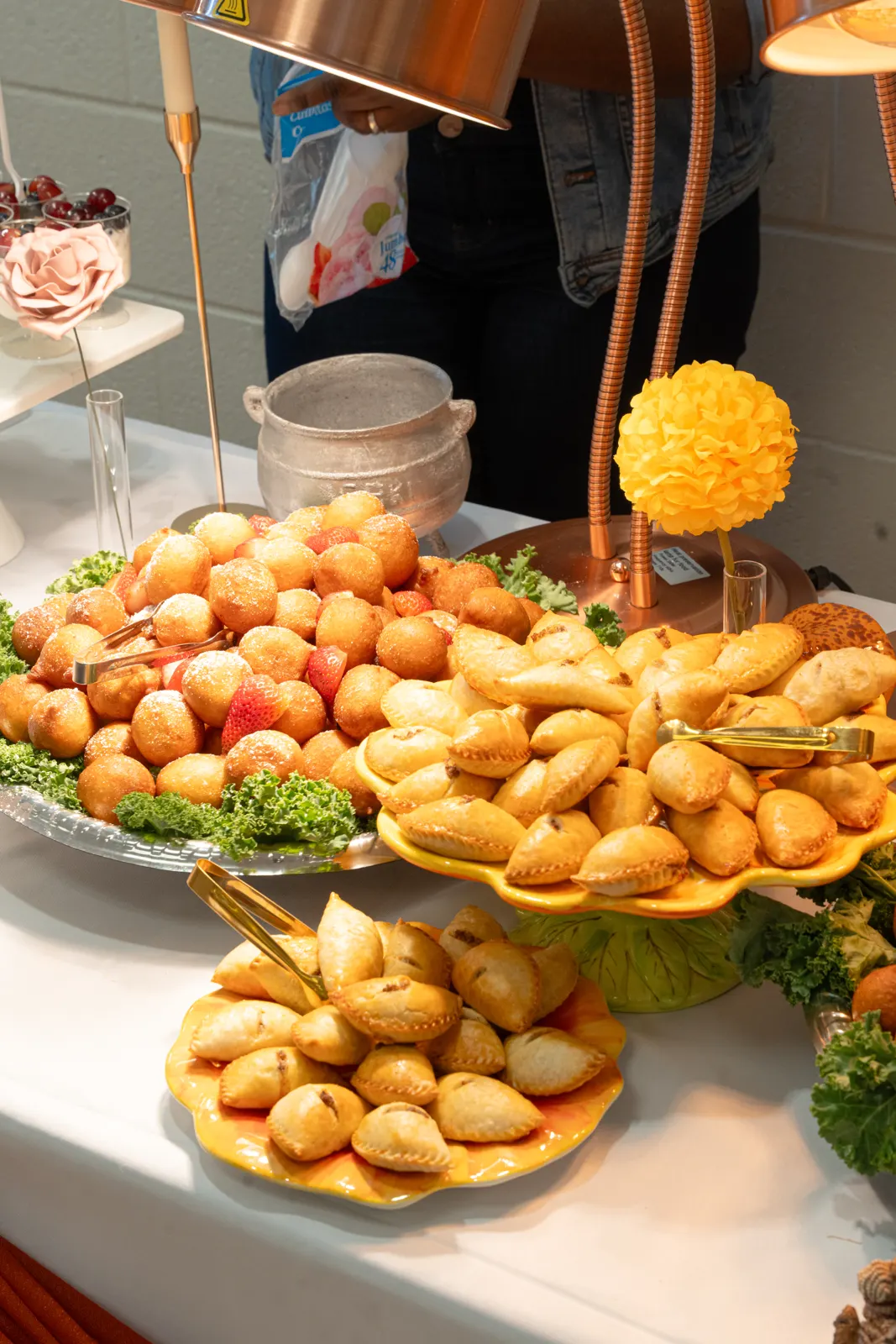 Platters of pastries and fresh fruit at a TFL event